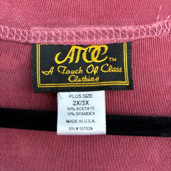 ATOC Womens Cardigan Slinky Liquid Knit Open Long Sleeve Pink Size 2X 3X Plus - Picture 4 of 11